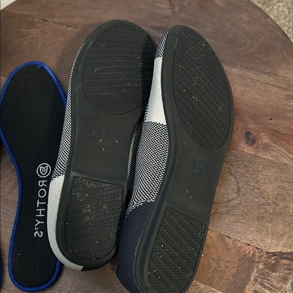 Rothy's Black and Cream Checkered Flats - Picture 4 of 6